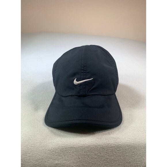 Nike Aerobill Featherlight Ci2662 Dri-fit Black Unisex Running Cap Hat running - Picture 2 of 9